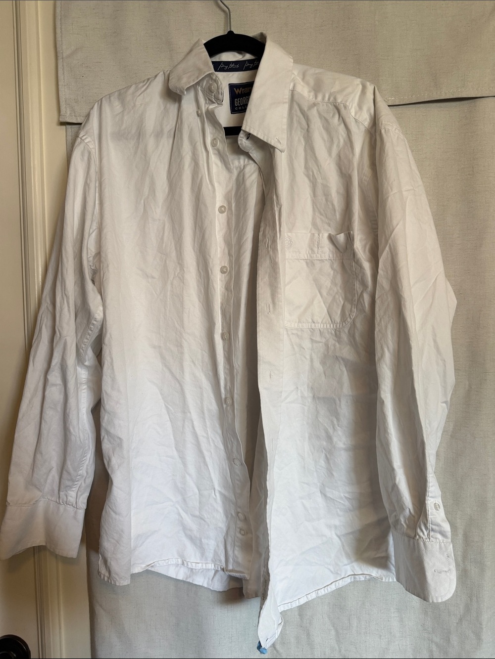 Wrangler George Strait Collection White Long-Sleeve Button-Up Shirt